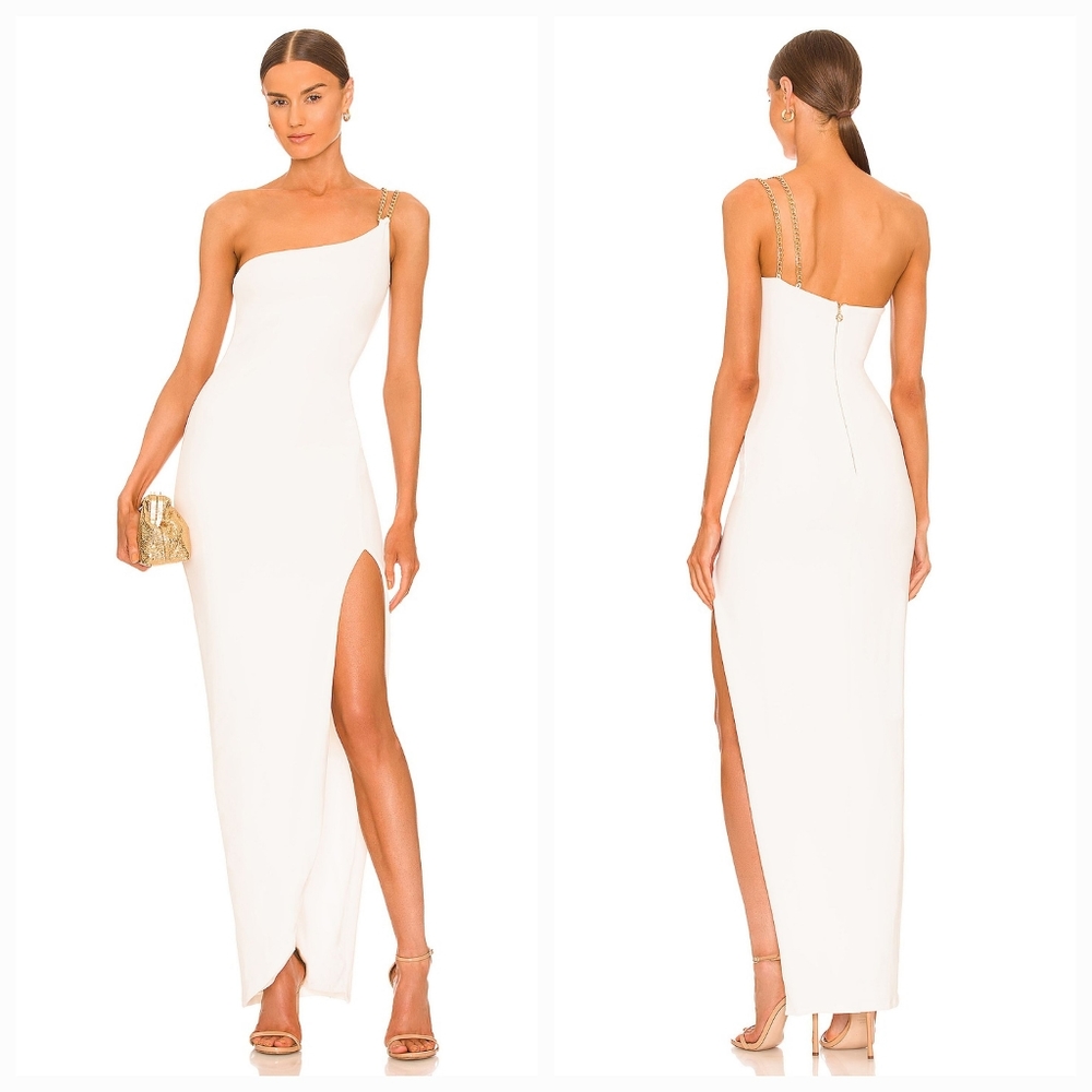 Nookie Estella One Shoulder Gown in White